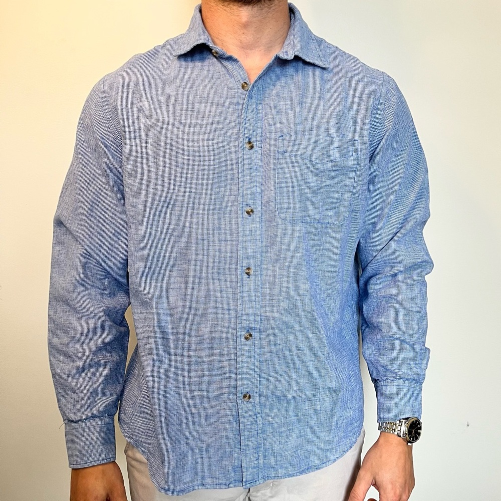 Old Navy Classic Denim Button-Down Men’s Shirt Size L